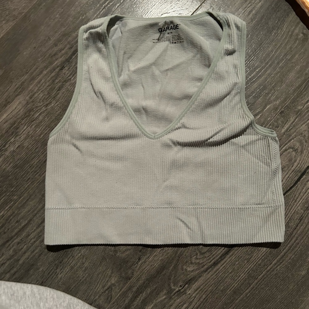 Garage Women's Light Gray Ribbed Tank Top
